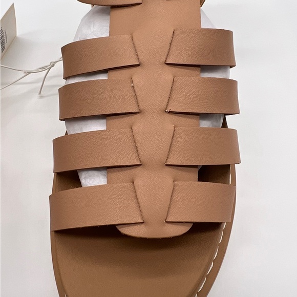 Women’s Brown Tan Platform Leather Sandals Ankle Strap Monroe Size 12 NEW - Picture 4 of 7